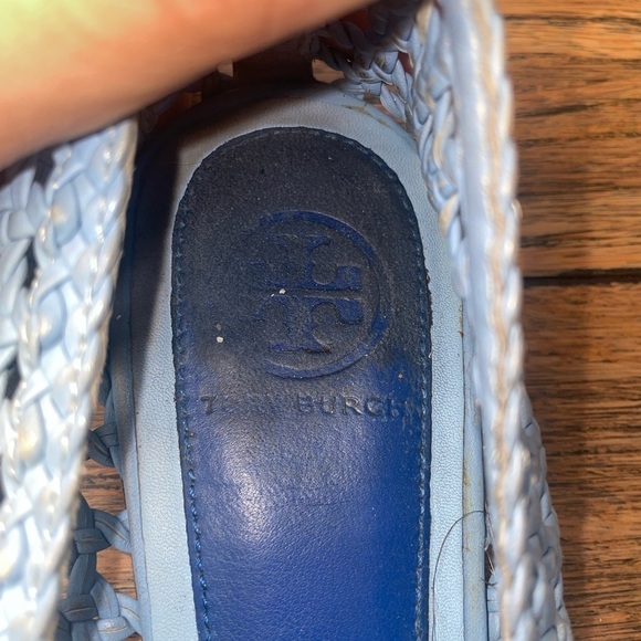 Tory Burch flats Blue flats woven flats leather flats cap toe flats spring - Picture 7 of 9